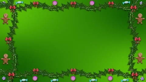 Inviting holiday frame featuring edible treats and classic green seasonal f.. Stock Footage 321199165