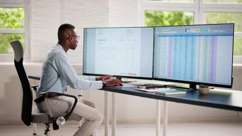 Invoice Accounting Software On Computer Stock Footage 273785488