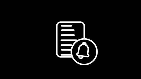 Invoice Alert Notification Stock Footage 334461743