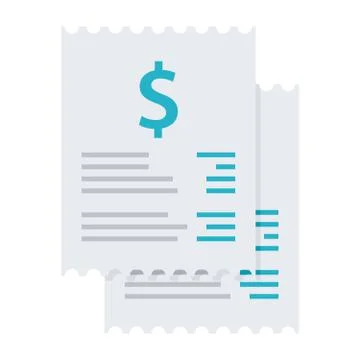 Invoice bills icon Stock Illustration