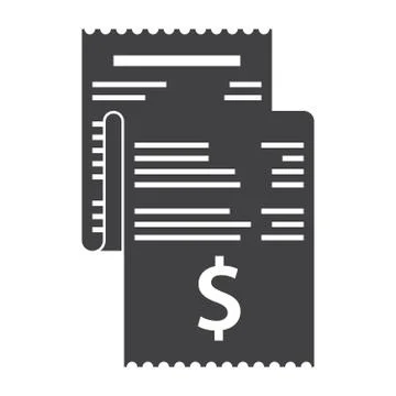Invoice bills icon Stock Illustration