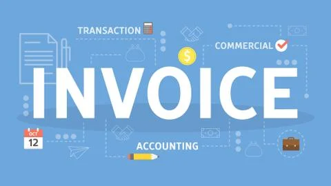 Invoice concept. Idea of digital payment document Stock Illustration