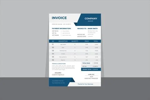 Invoice design 1 스톡 일러스트