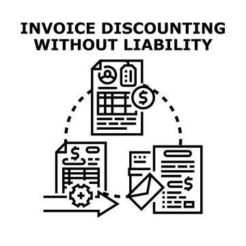 Invoice discounting without liability concept vector Stockillustratie