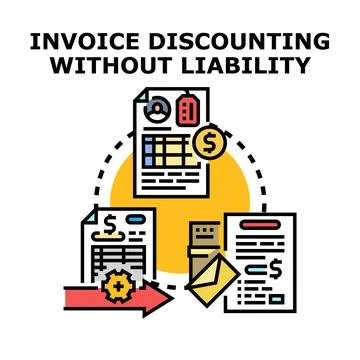 Invoice discounting without liability concept vector Illustrazione stock