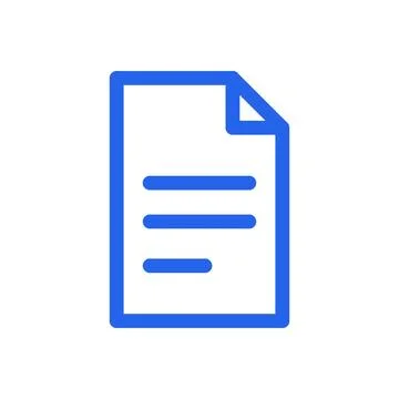 Invoice Document Color Line Icon Editable Stroke Vector Symbol Stock Illustration
