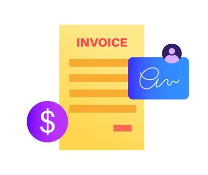 Invoice document form Illustrazione stock