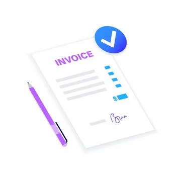 Invoice document form Stock Illustration