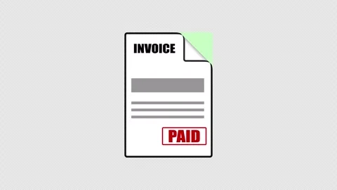 Invoice document icon animation Stock Footage 335895283