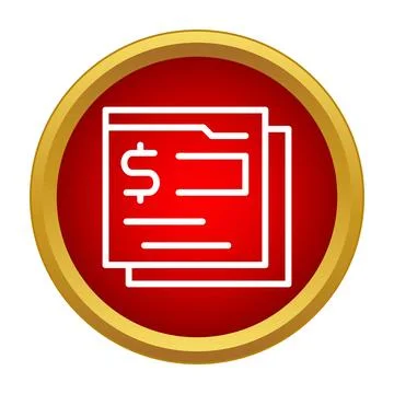 Invoice document icon showing dollar sign for billing 스톡 일러스트