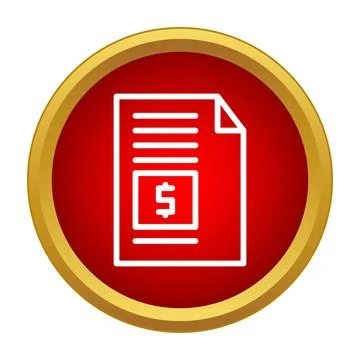 Invoice document icon showing payment and financial transaction Illustration