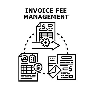 Invoice fee management process vector concept Stock Illustration