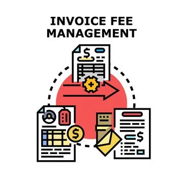 Invoice fee management process vector concept Stock Illustration
