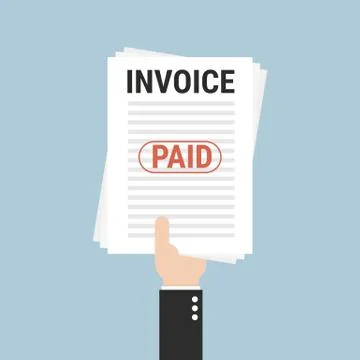 Invoice, flat design Stock Illustration