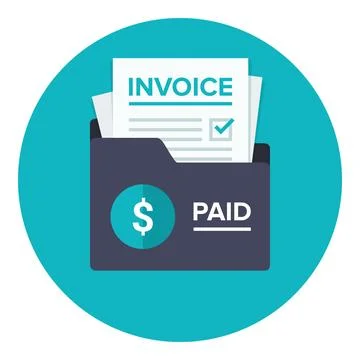 Invoice flat vector icon Stock Illustration