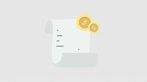 Invoice Icon Animation 4K Loop Transparant Stock Footage 288498273