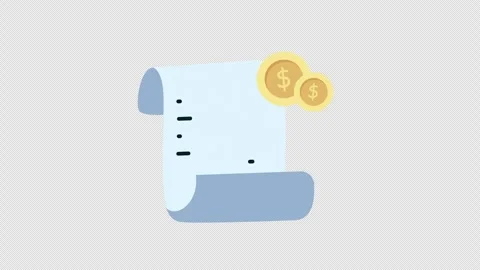 Invoice Icon Animation 4K Loop Transparant Stock Footage 288498304