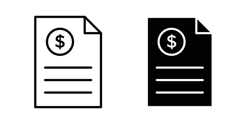Invoice icon concept. best for web design Stock Illustration