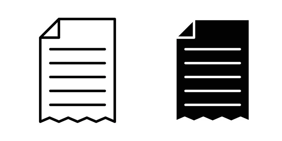 Invoice icon for design projects and web UI Stock Illustration