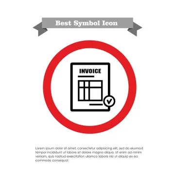 Invoice icon 스톡 일러스트