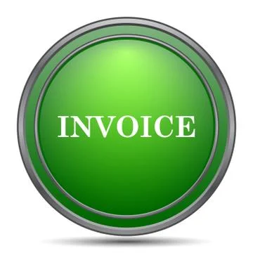 Invoice icon. Internet button on white background.. Illustrazione stock