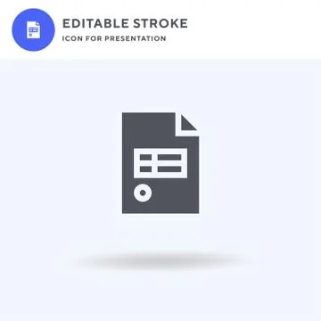 Invoice icon vector, filled flat sign, solid pictogram isolated on white, logo Illustrazione stock