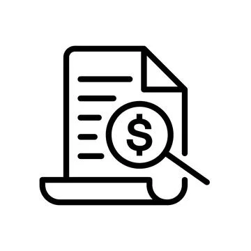 Invoice inspection icon Stock Illustration