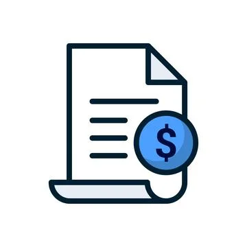 Invoice line icon Stock Illustration