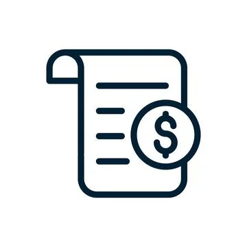 Invoice line icon Stock Illustration