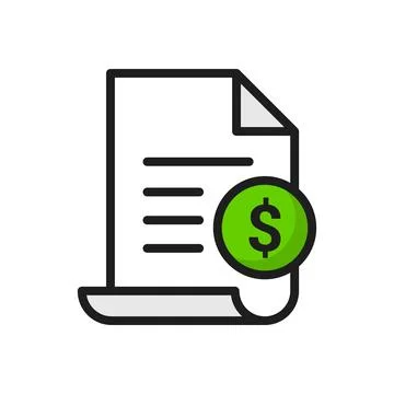 Invoice line icon Stock Illustration