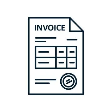 Invoice line icon Stock Illustration