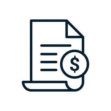 Invoice line icon Stock Illustration