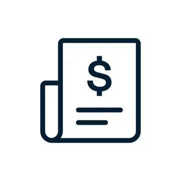 Invoice line icon Stock Illustration