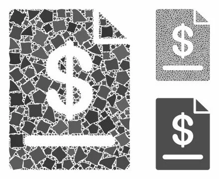 Invoice Mosaic Icon of Bumpy Pieces Illustrazione stock