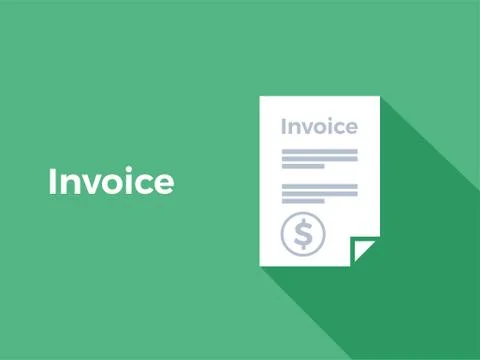 Invoice or dollar bill document vector icon Illustrazione stock
