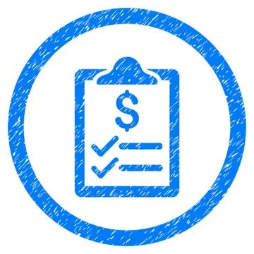 Invoice Pad Rounded Grainy Icon Stockillustratie