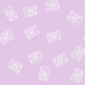 Invoice payment facture line vector seamless pattern イラスト素材