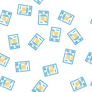 Invoice payment facture vector seamless pattern Stock Illustration