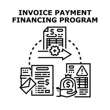 Invoice payment financing program concept vector Stock Illustration