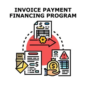 Invoice payment financing program concept vector Illustrazione stock