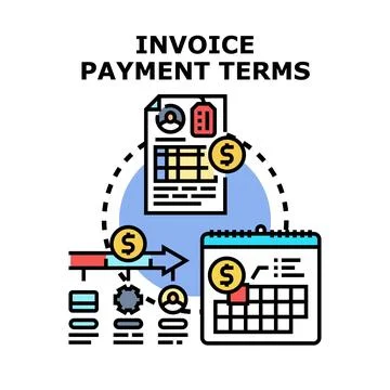 Invoice payment terms concept vector illustration Stockillustratie