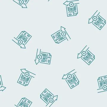 Invoice processing line seamless pattern 스톡 일러스트