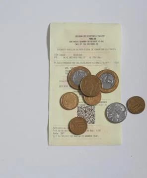 Invoice with QR code Stock Photos