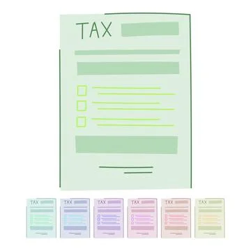 Invoice tax form vector cartoon graphic Stock Illustration