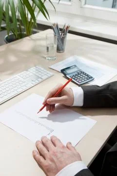 Invoice totaling Stock Photos