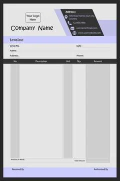 Invoice Vector Design for Business Document Stock Illustration