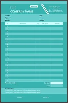 Invoice Vector Design for Business Document Stock Illustration
