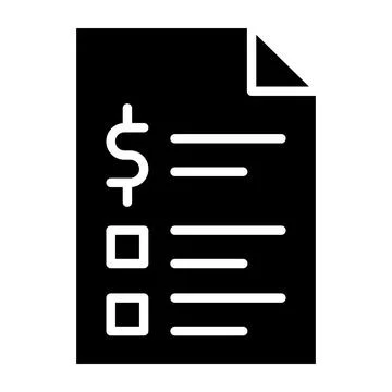 Invoice Vector Icon Design Illustration Stock Illustration