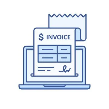 Invoice vector icon Stock Illustration