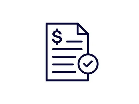Invoice vector icon Stock Illustration